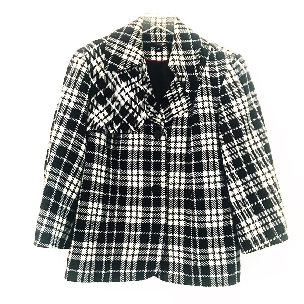 East 5th Black and White checker stripes, XL